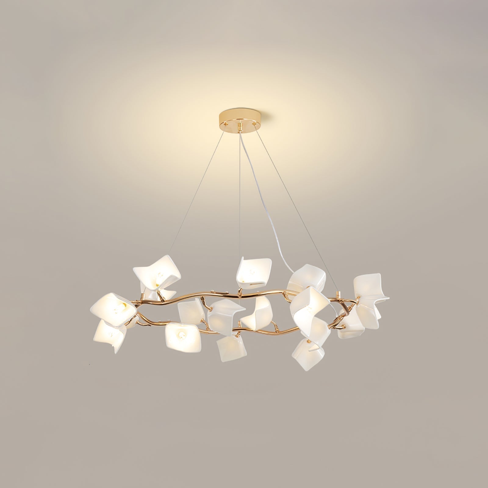 Arthearae Postmoderner Luxus-Kronleuchter aus Flora-Keramik-Letslighting