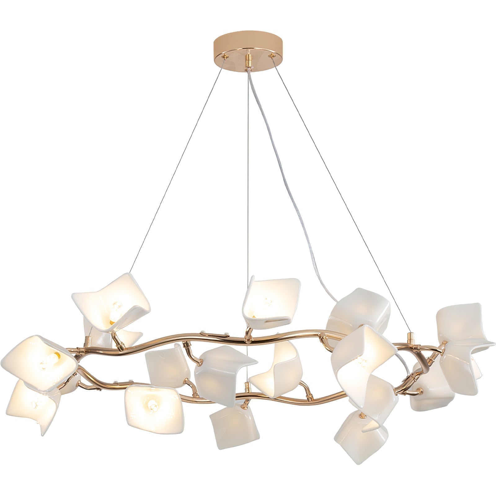Arthearae Postmoderner Luxus-Kronleuchter aus Flora-Keramik-Letslighting