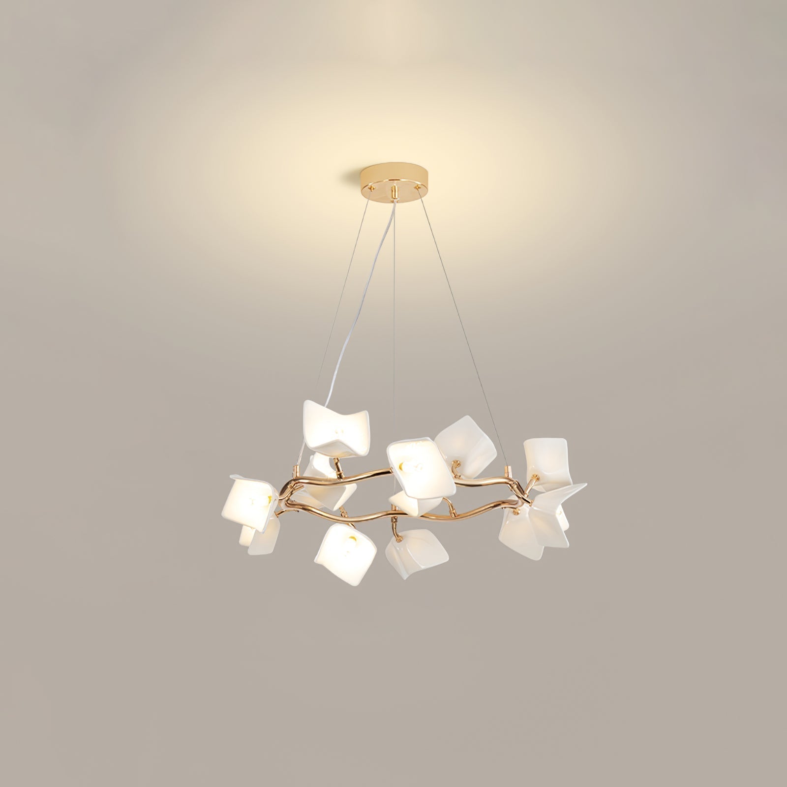 Arthearae Postmoderner Luxus-Kronleuchter aus Flora-Keramik-Letslighting