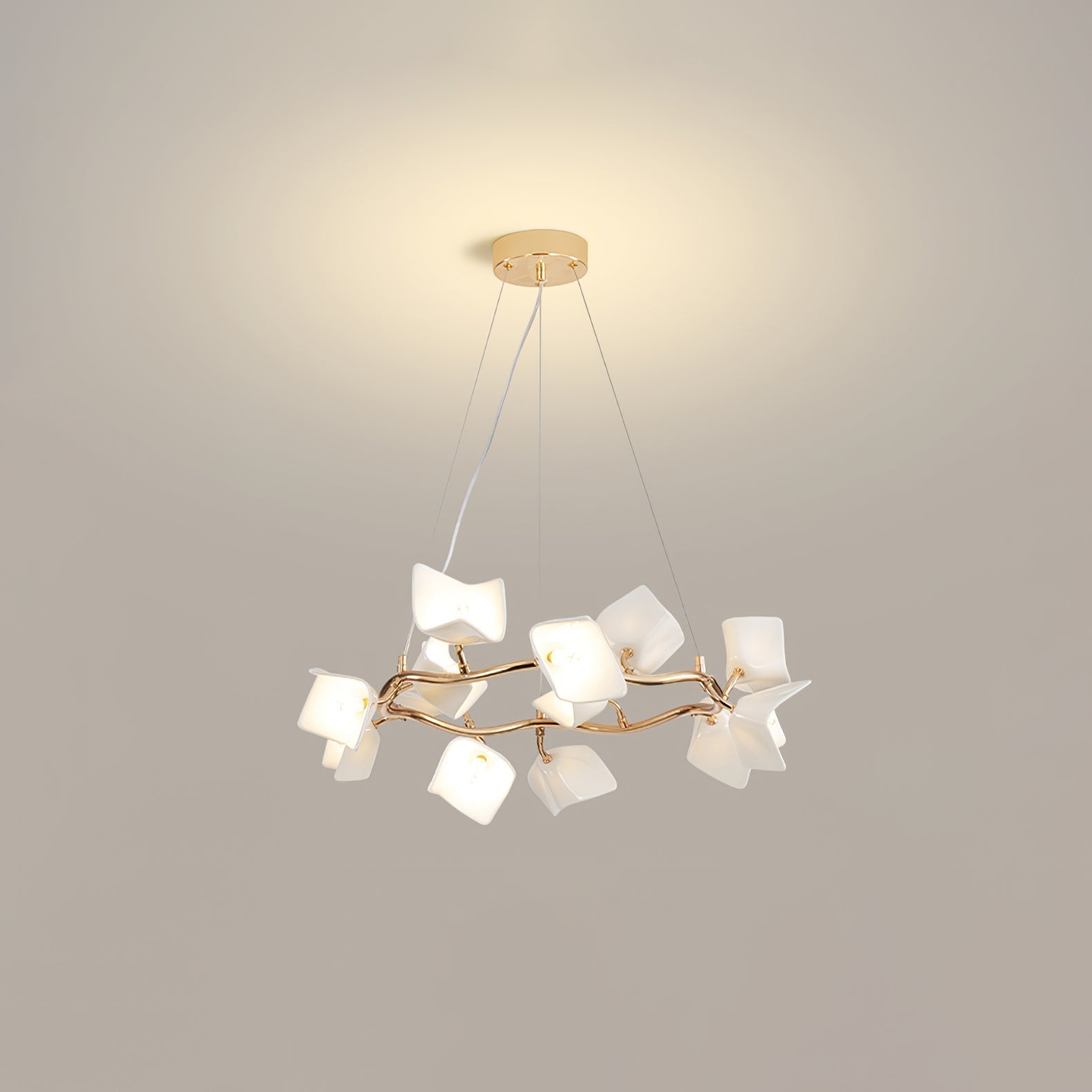 Arthearae Postmoderner Luxus-Kronleuchter aus Flora-Keramik-Letslighting