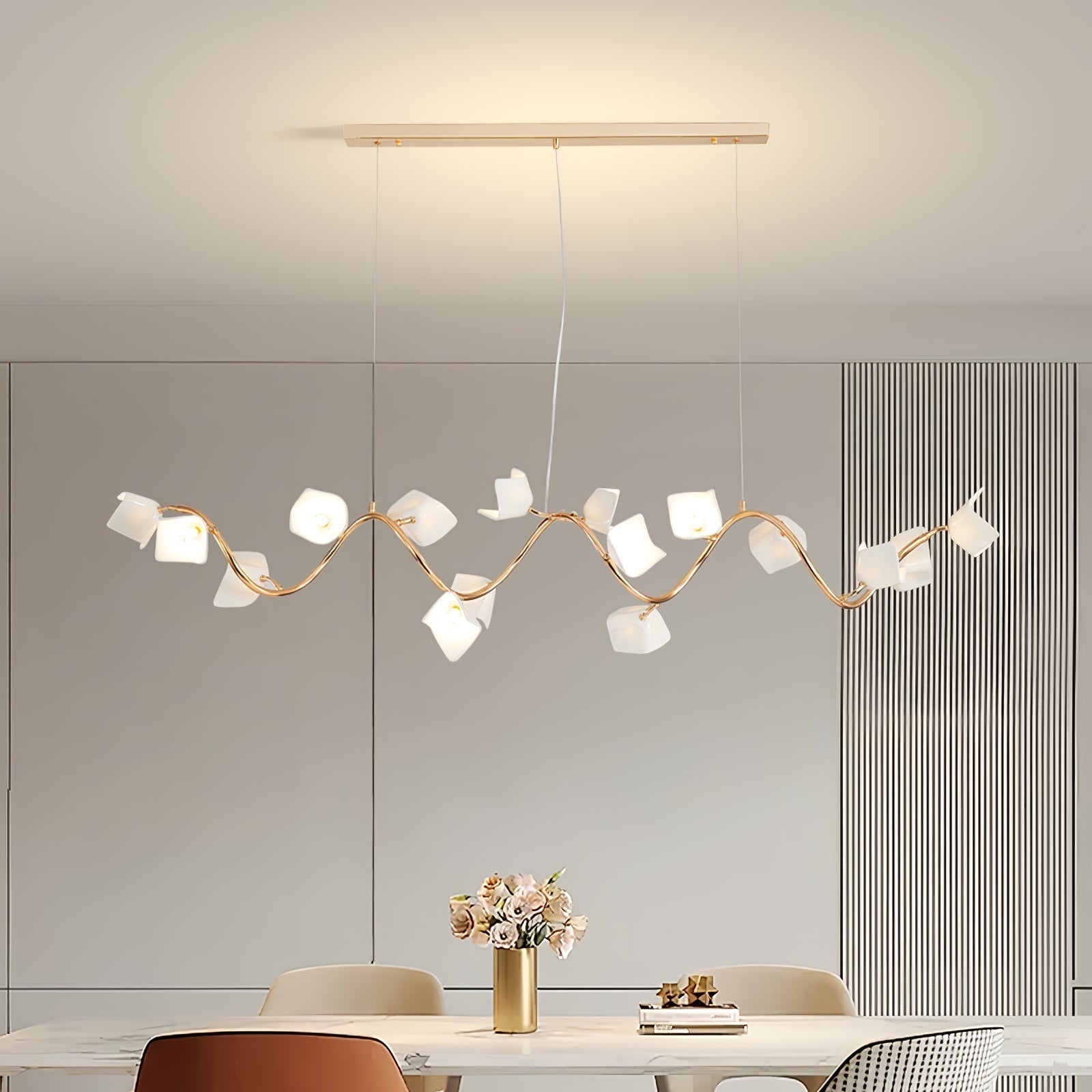 Arthearae Postmoderner Luxus-Kronleuchter aus Flora-Keramik-Letslighting