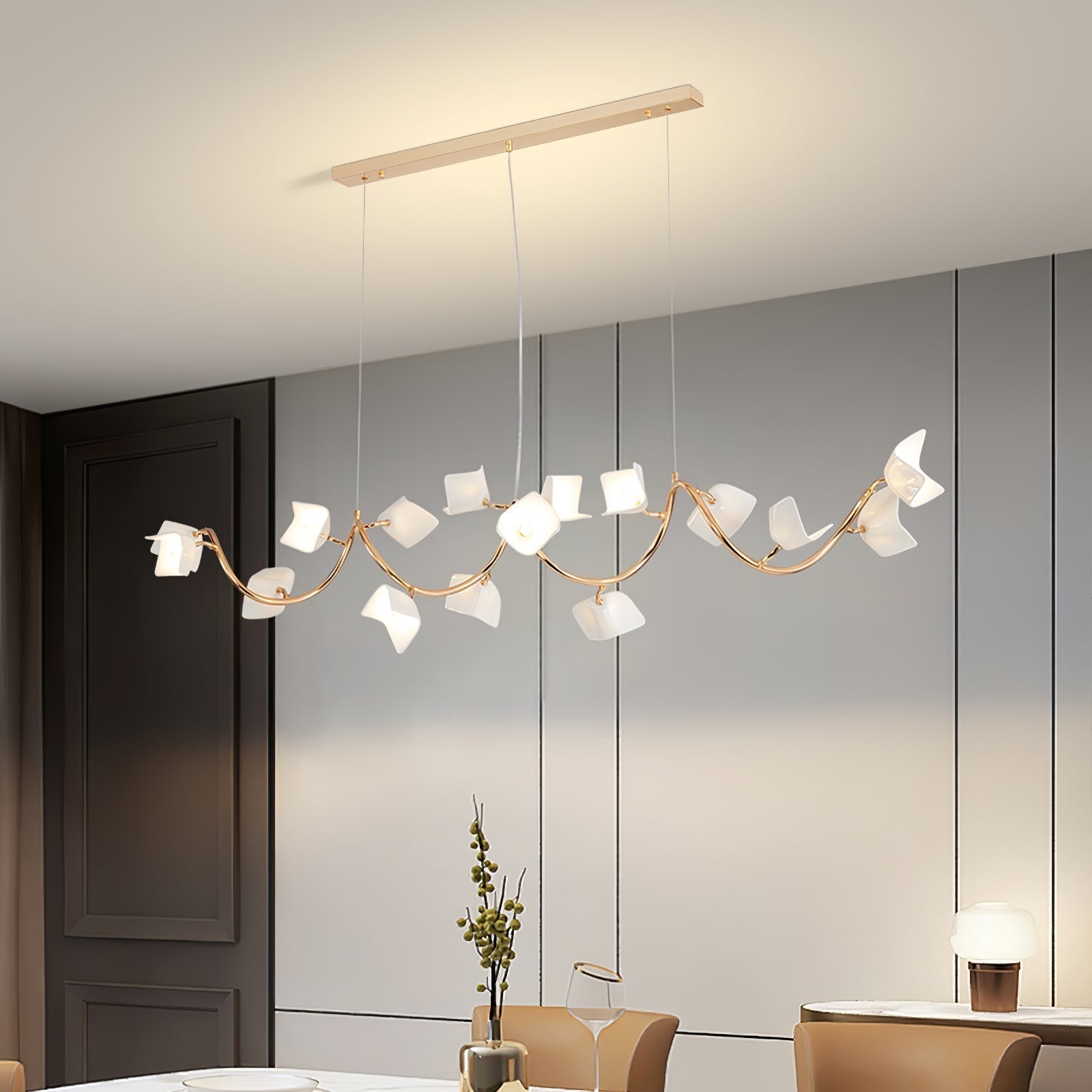Arthearae Postmoderner Luxus-Kronleuchter aus Flora-Keramik-Letslighting