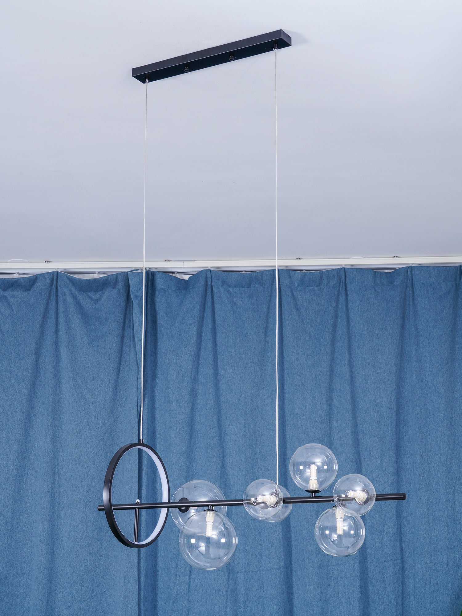 Lustra Kronleuchter Glas Blase Nordisch Schwarz LED-Letslighting