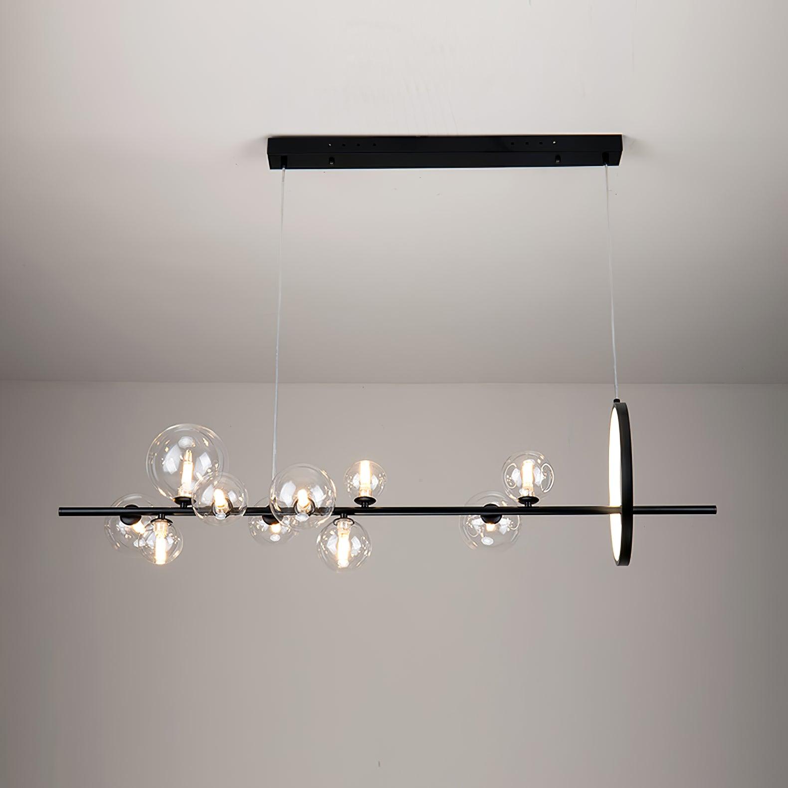 Lustra Kronleuchter Glas Blase Nordisch Schwarz LED-Letslighting