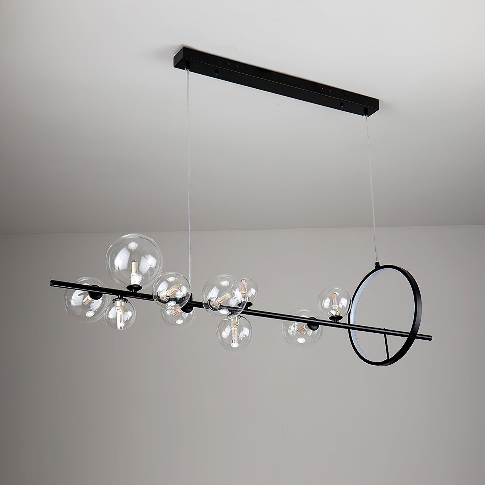 Lustra Kronleuchter Glas Blase Nordisch Schwarz LED-Letslighting