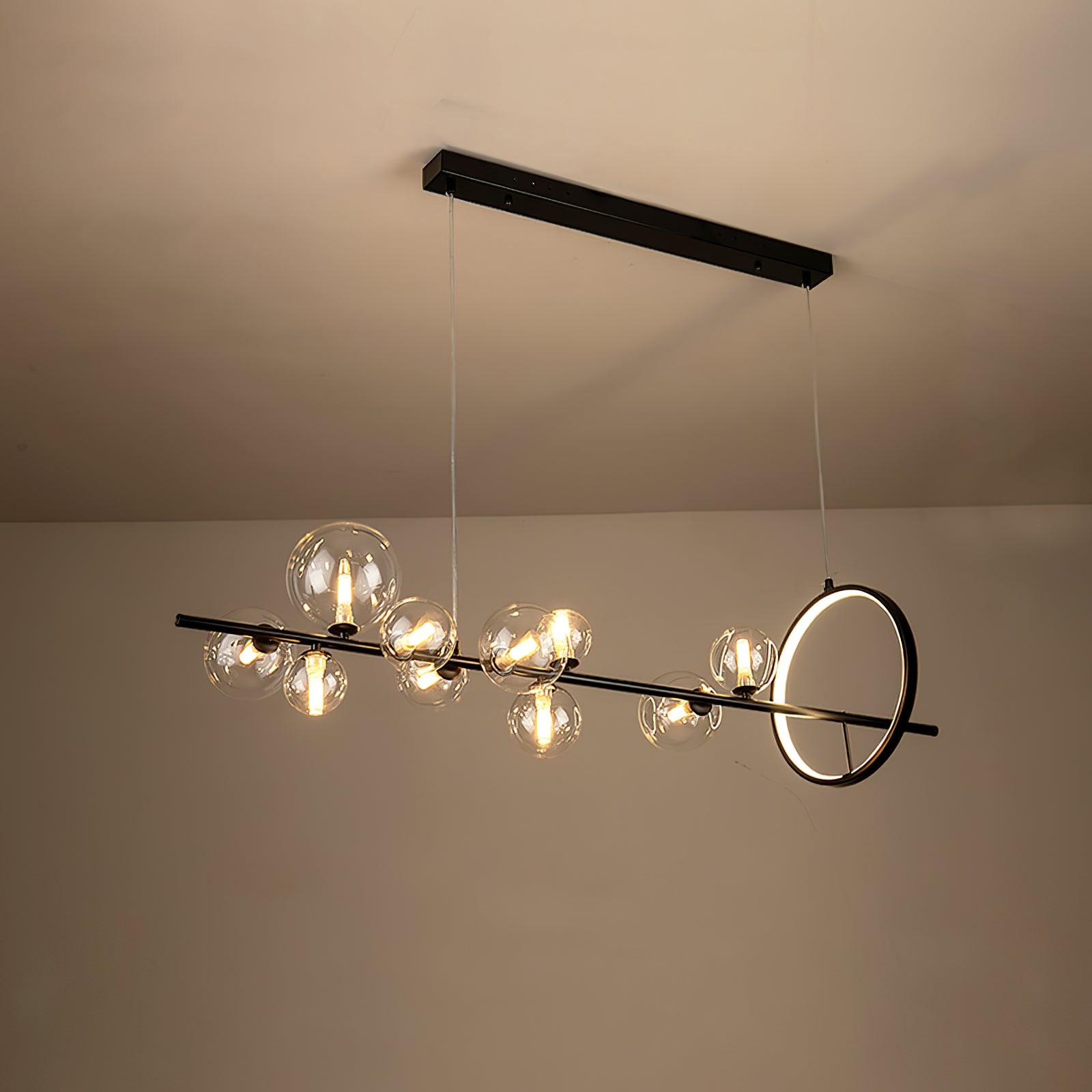 Lustra Kronleuchter Glas Blase Nordisch Schwarz LED-Letslighting