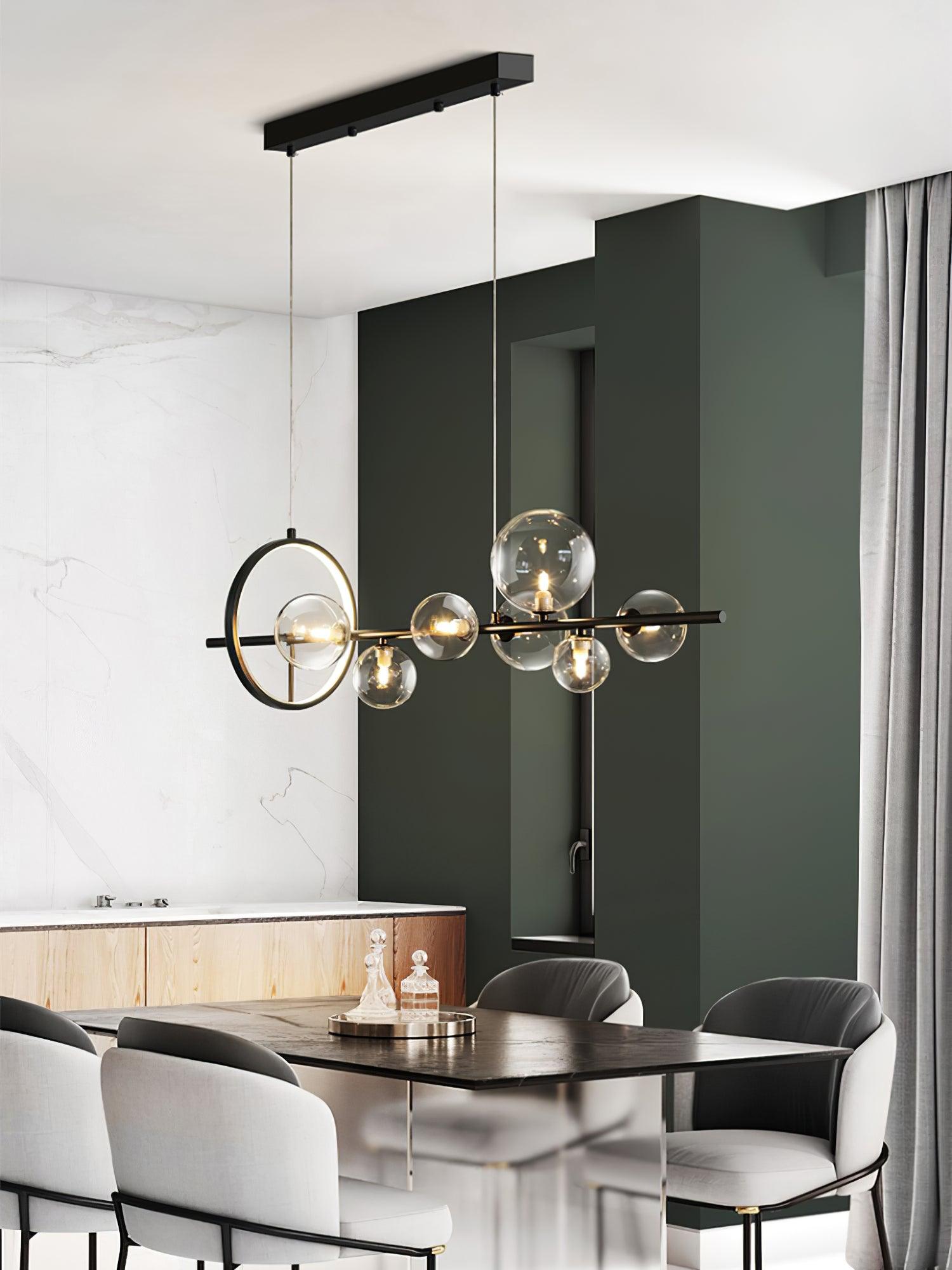 Lustra Kronleuchter Glas Blase Nordisch Schwarz LED-Letslighting