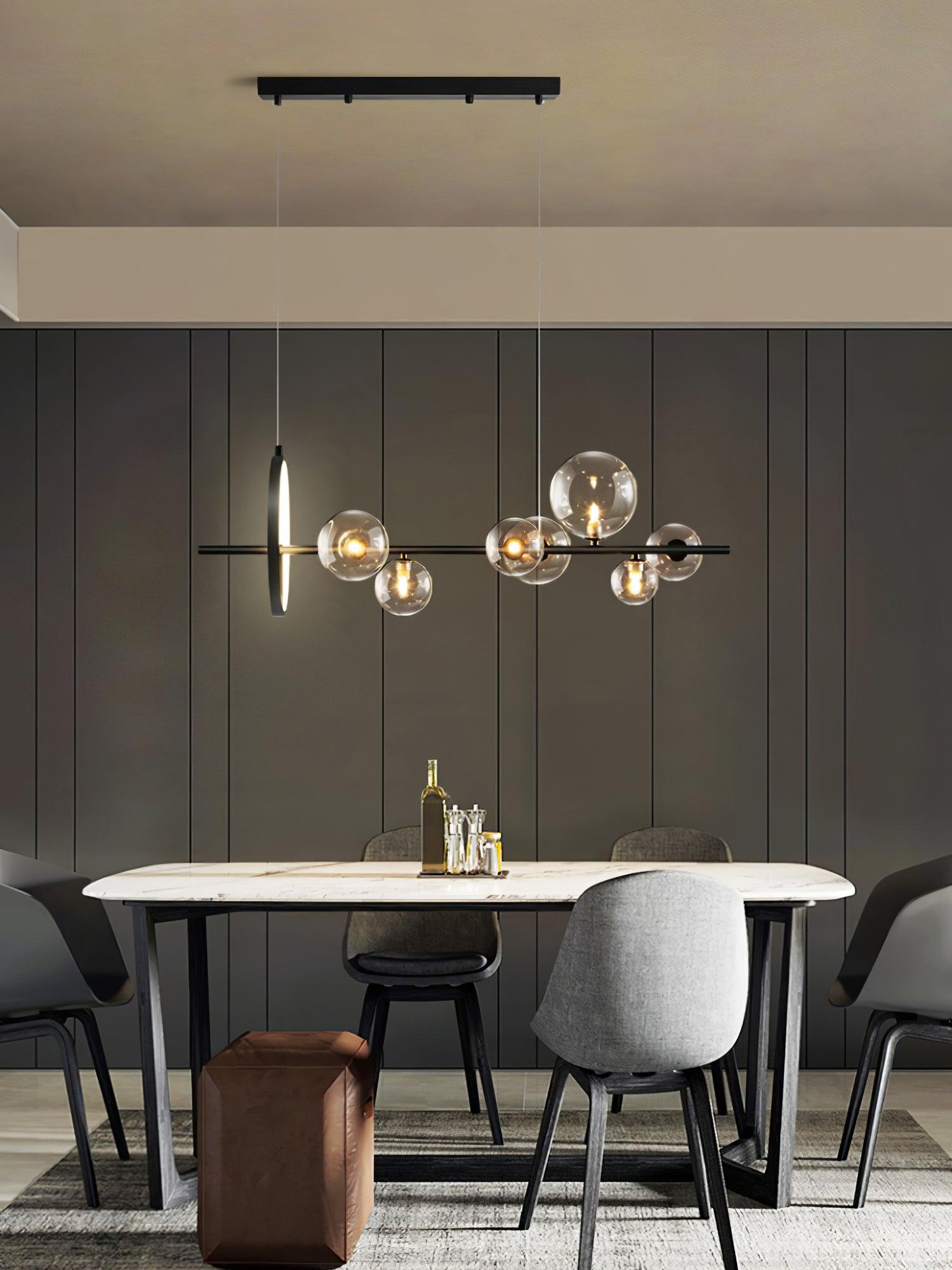 Lustra Kronleuchter Glas Blase Nordisch Schwarz LED-Letslighting
