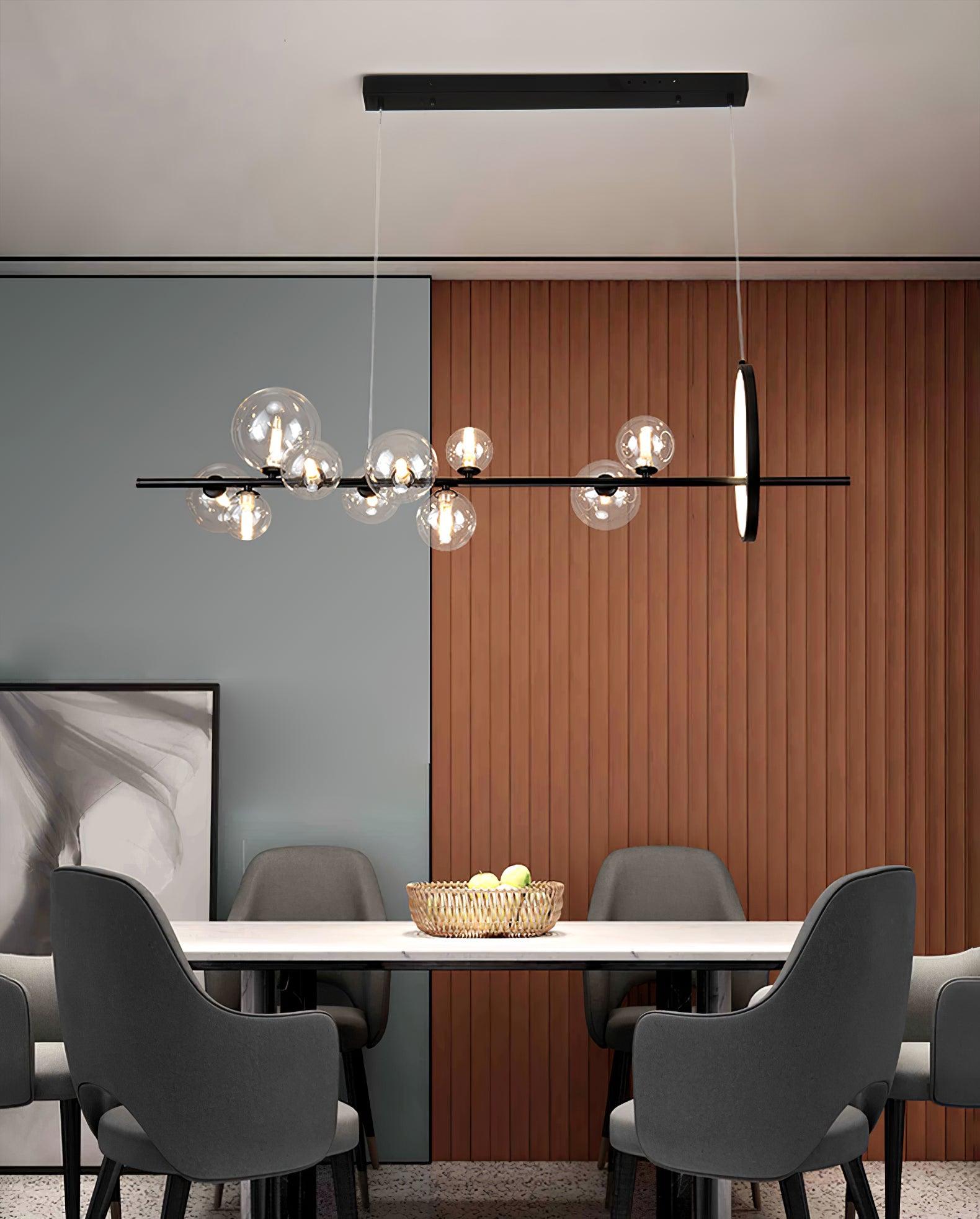 Lustra Kronleuchter Glas Blase Nordisch Schwarz LED-Letslighting