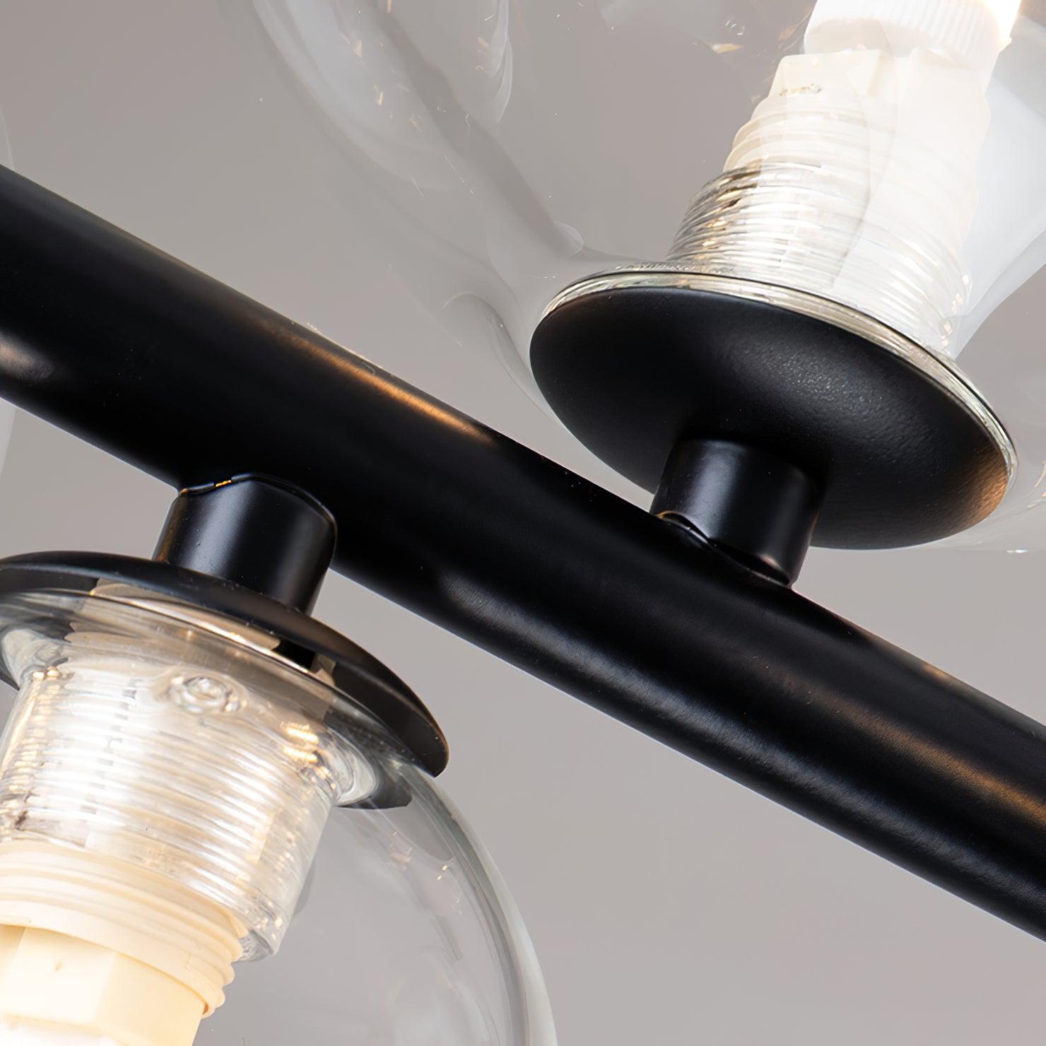 Lustra Kronleuchter Glas Blase Nordisch Schwarz LED-Letslighting