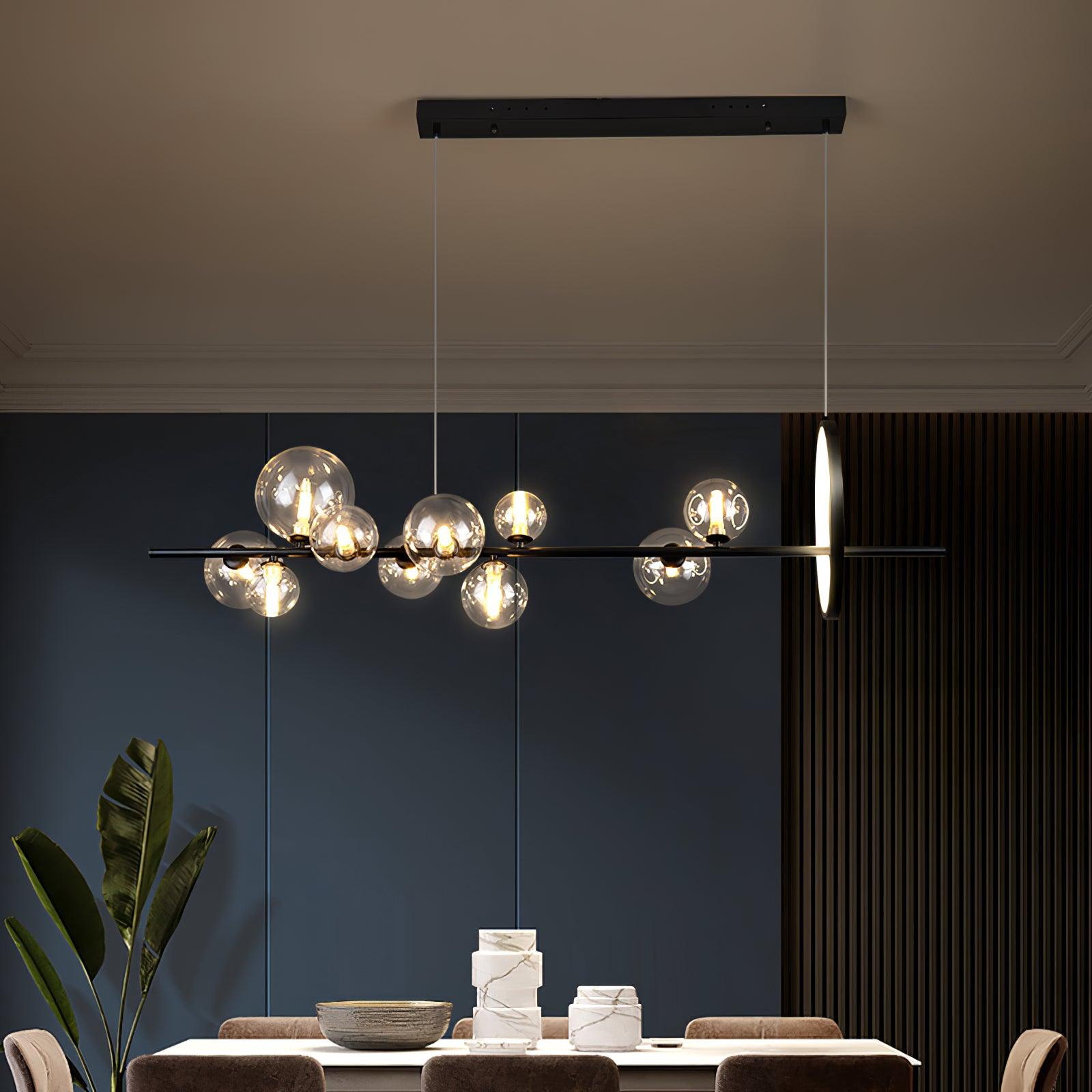 Lustra Kronleuchter Glas Blase Nordisch Schwarz LED-Letslighting