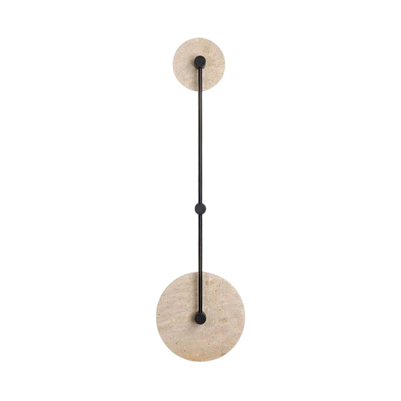 Ilvara Modern Minimalist Beige Travertine Wall Lamp - Letslighting