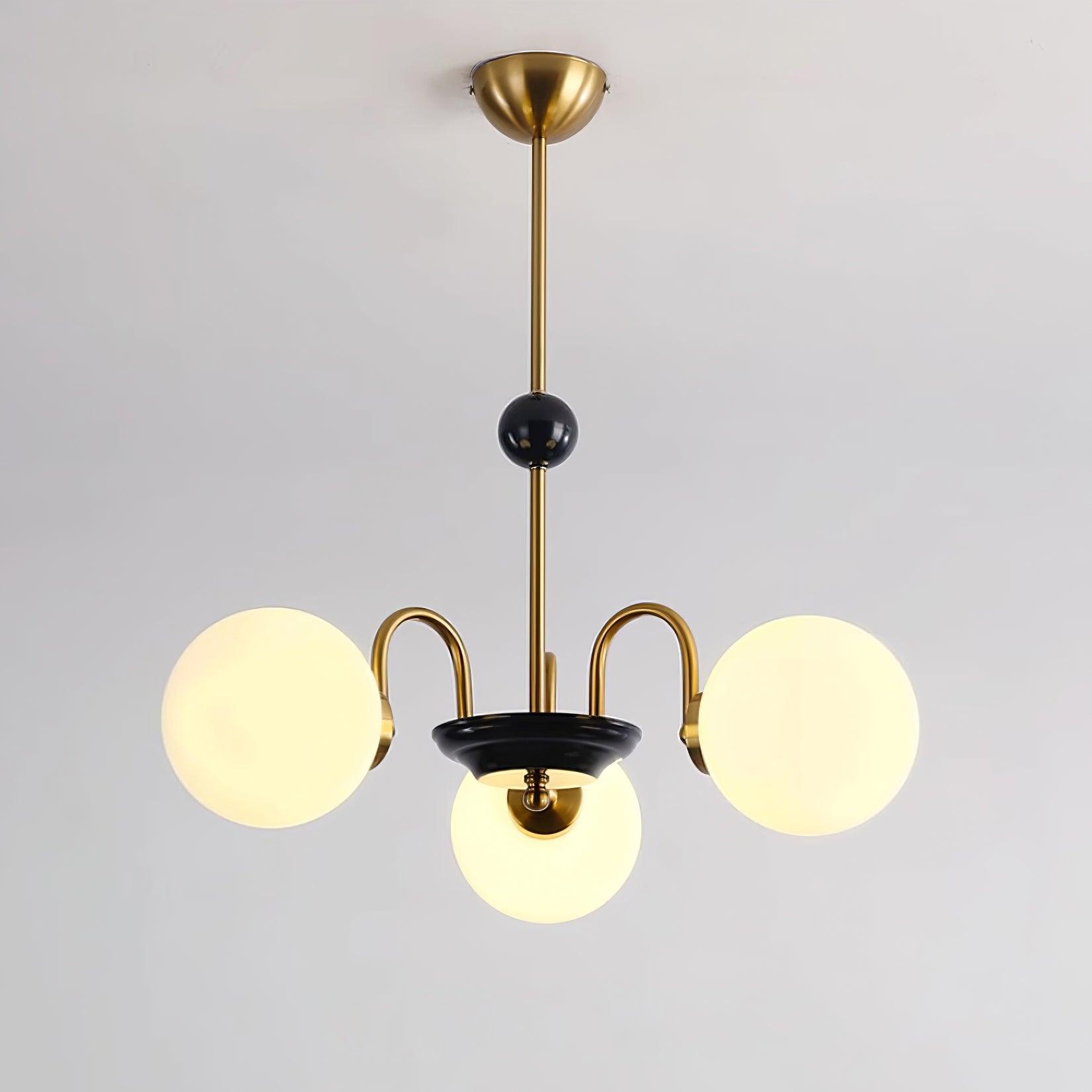 Kronleuchter Gekrümmt Arme Globus Schirme Modern Retro Stil Essen-Letslighting