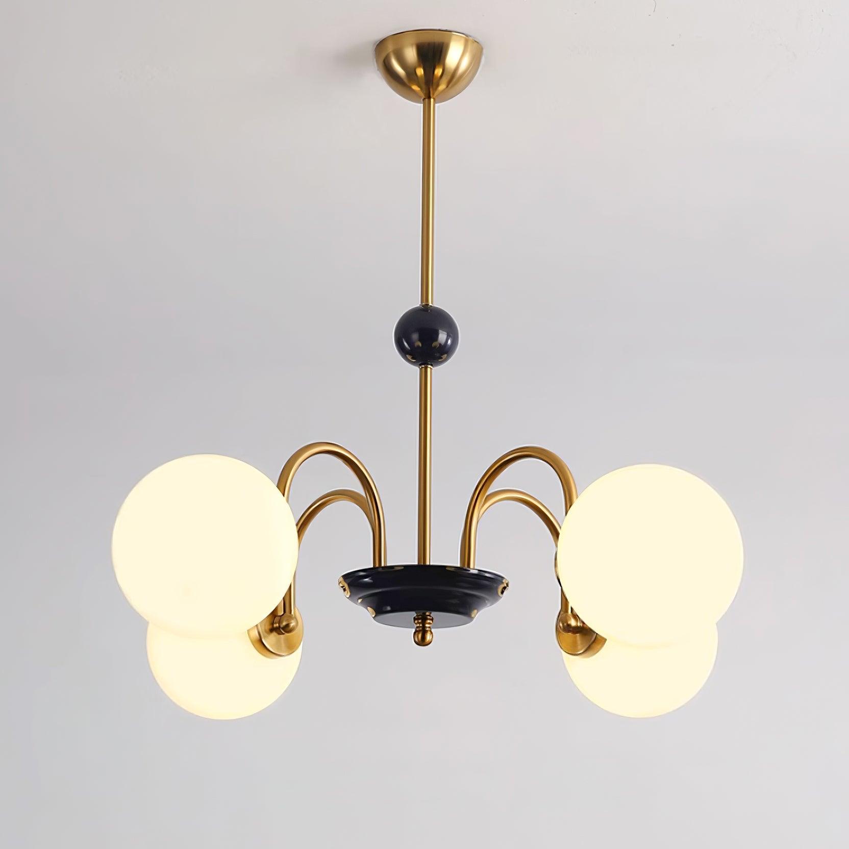 Kronleuchter Gekrümmt Arme Globus Schirme Modern Retro Stil Essen-Letslighting