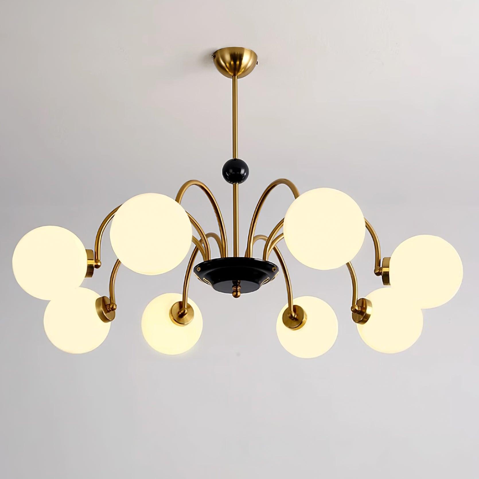 Kronleuchter Gekrümmt Arme Globus Schirme Modern Retro Stil Essen-Letslighting