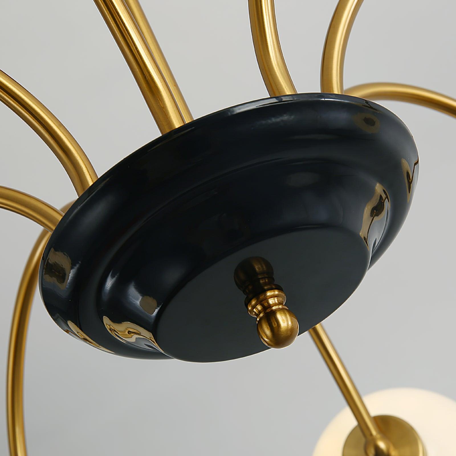 Kronleuchter Gekrümmt Arme Globus Schirme Modern Retro Stil Essen-Letslighting