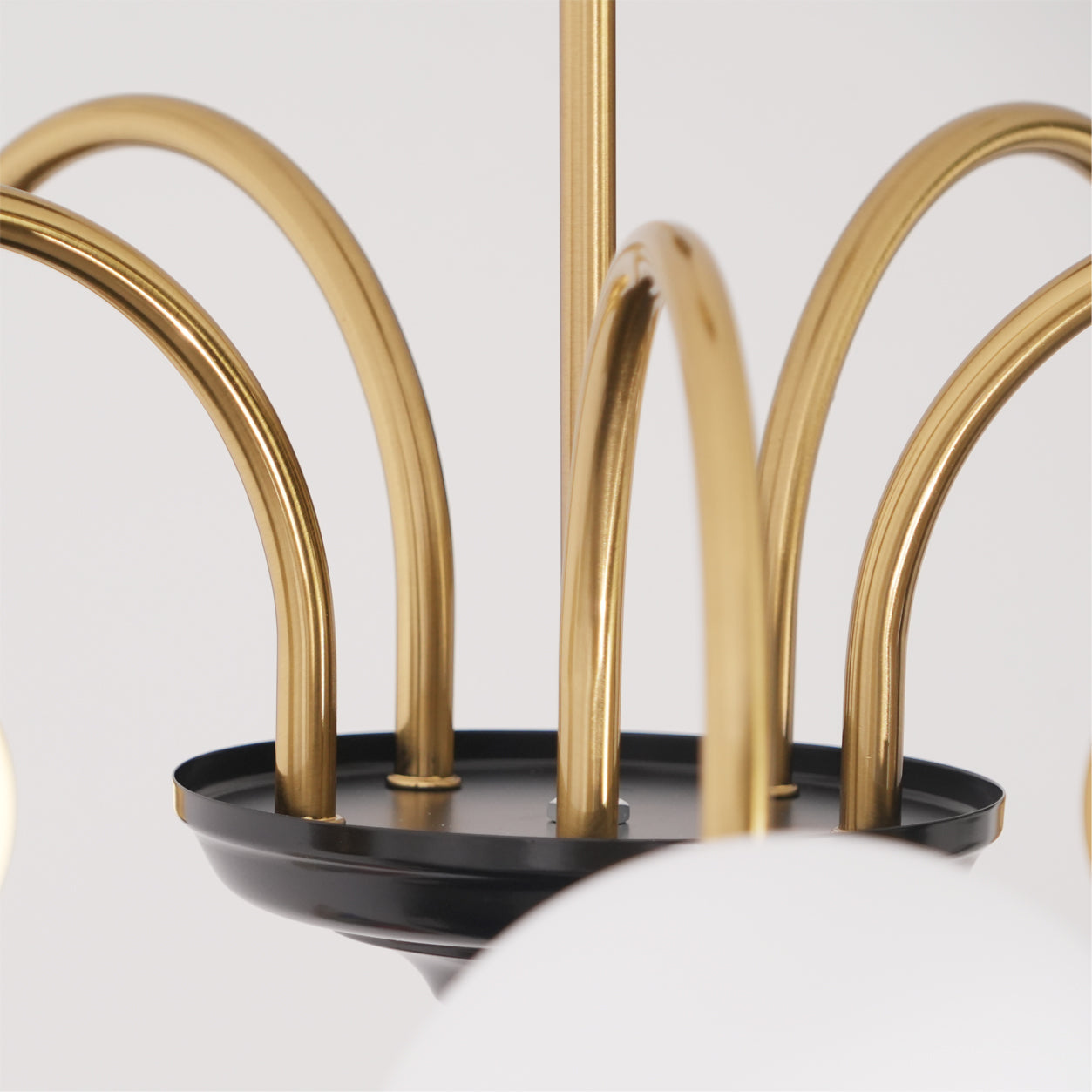 Kronleuchter Gekrümmt Arme Globus Schirme Modern Retro Stil Essen-Letslighting