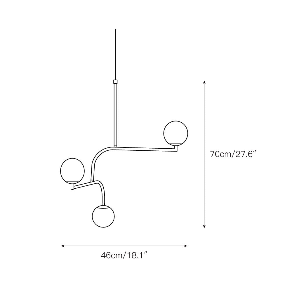 Zelireth Kronleuchter aus Messing und Glas-Letslighting
