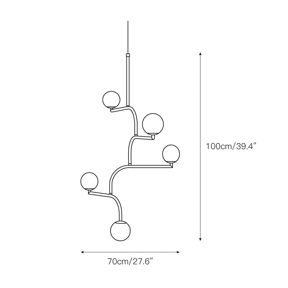 Zelireth Kronleuchter aus Messing und Glas-Letslighting