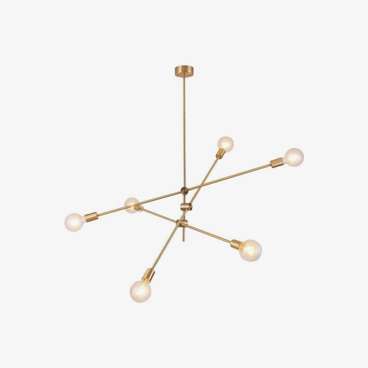 Edward Minimalistischer moderner Kronleuchter aus Messing-Letslighting