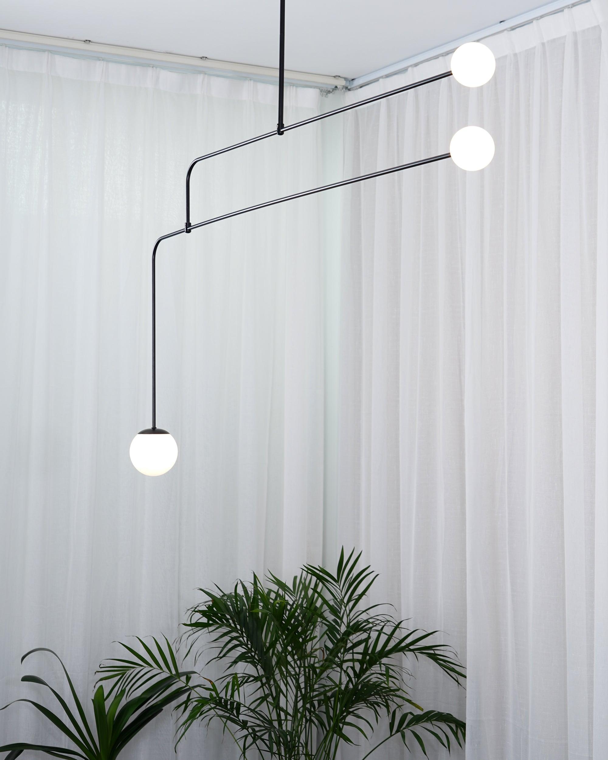 Lustra Kronleuchter Mobile Schwarz Minimalistisch-Letslighting