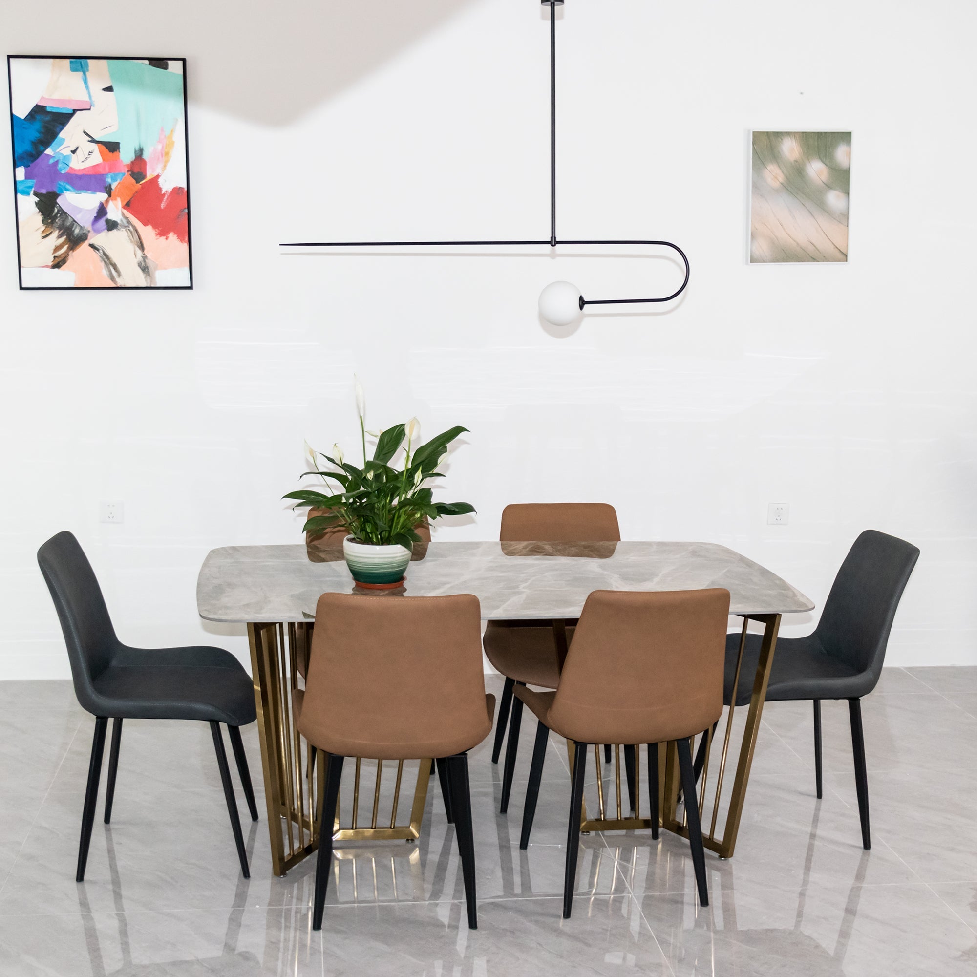 Lustra Kronleuchter Mobile Schwarz Minimalistisch-Letslighting