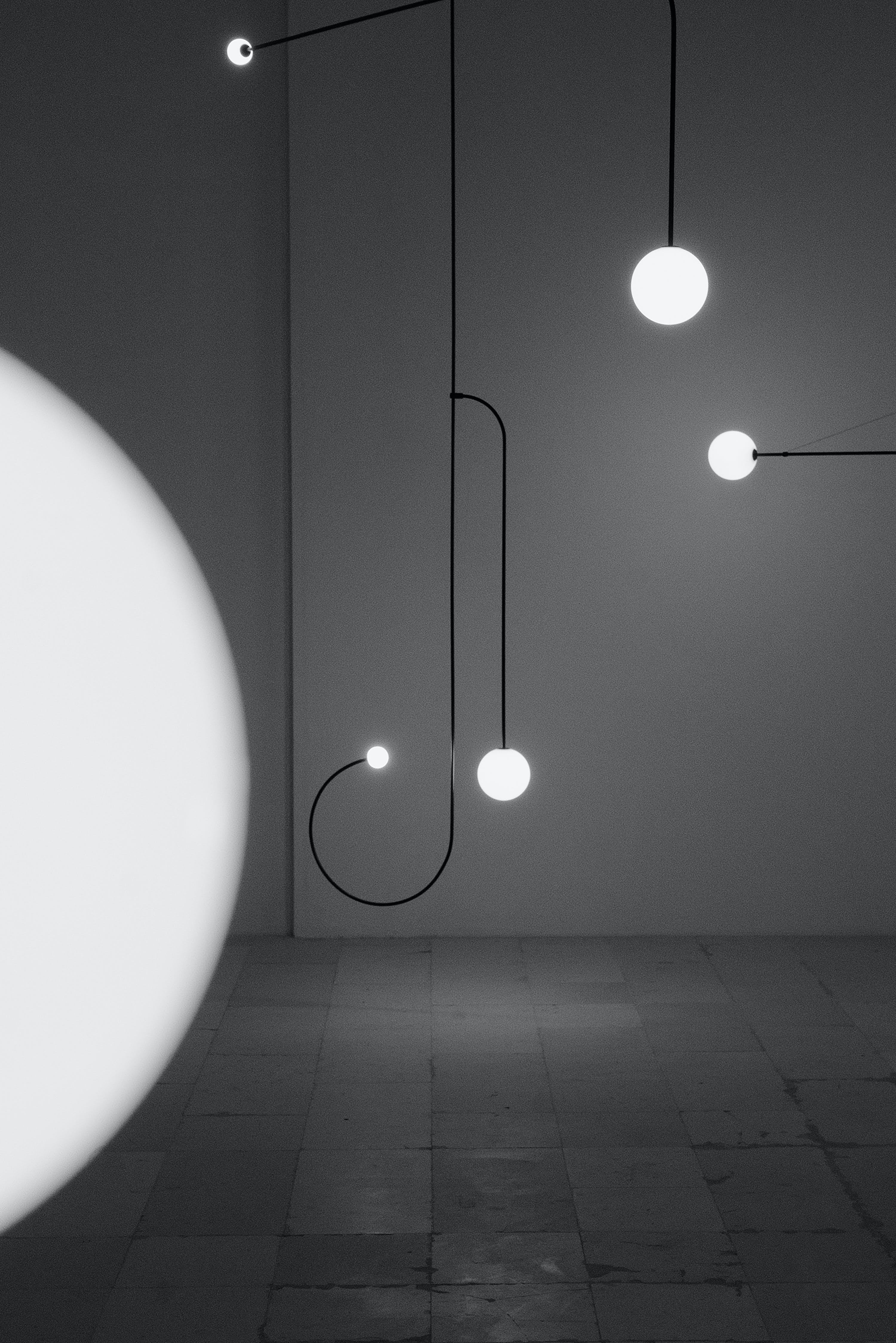 Lustra Kronleuchter Mobile Schwarz Minimalistisch-Letslighting
