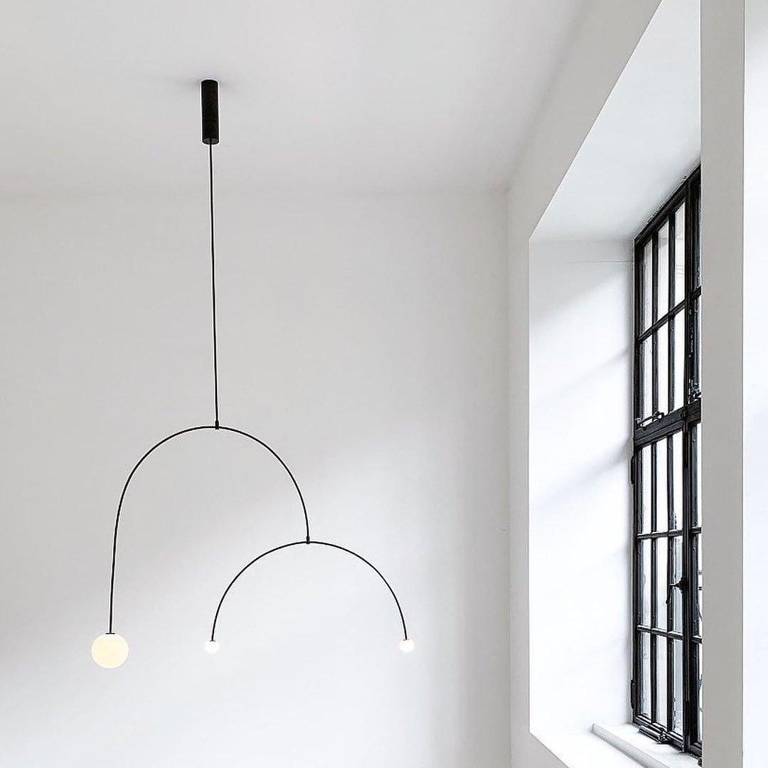 Lustra Kronleuchter Mobile Schwarz Minimalistisch-Letslighting