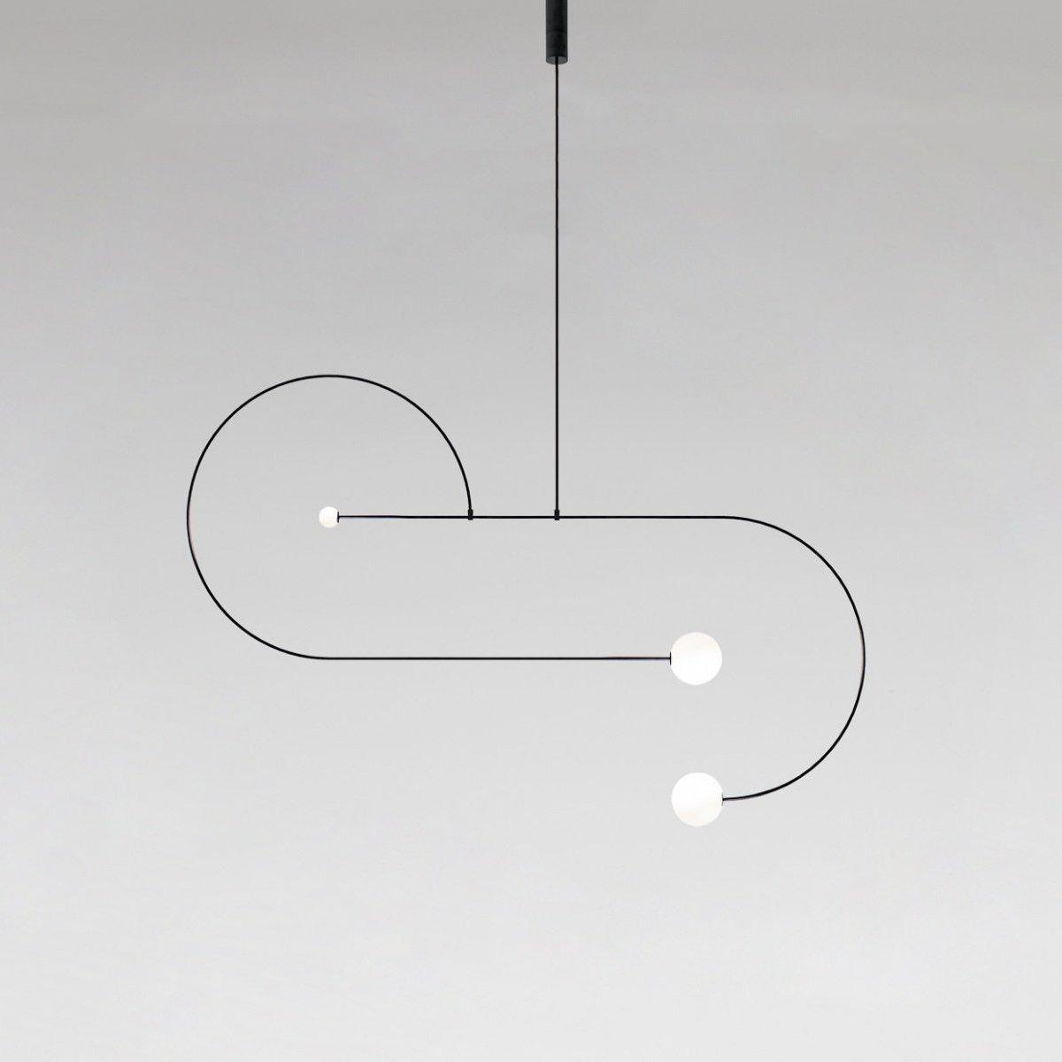 Lustra Kronleuchter Mobile Schwarz Minimalistisch-Letslighting