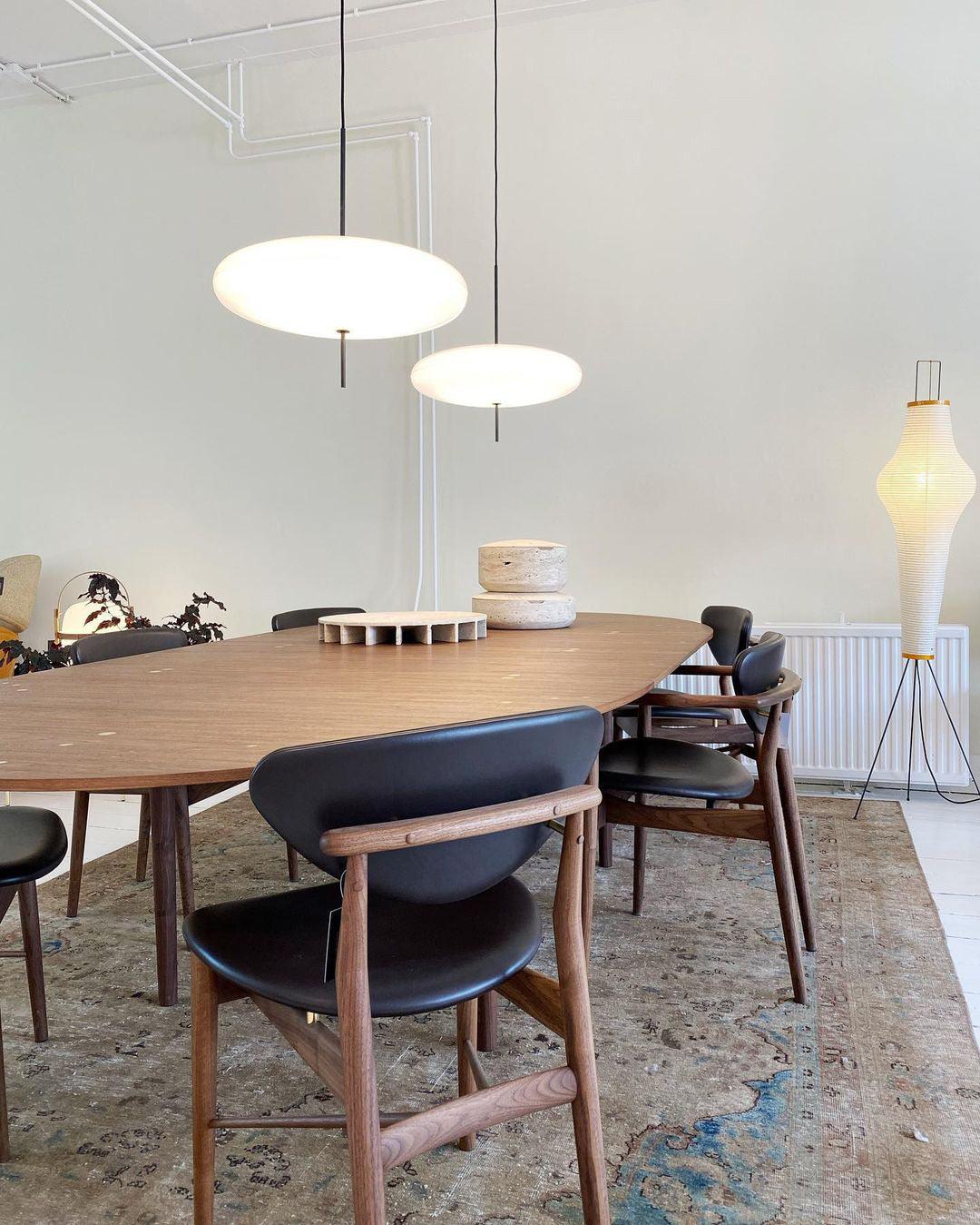 Lustra Pendelleuchte Lampe Verbunden Schwarz lackiert für Wohn Zimmer-Letslighting