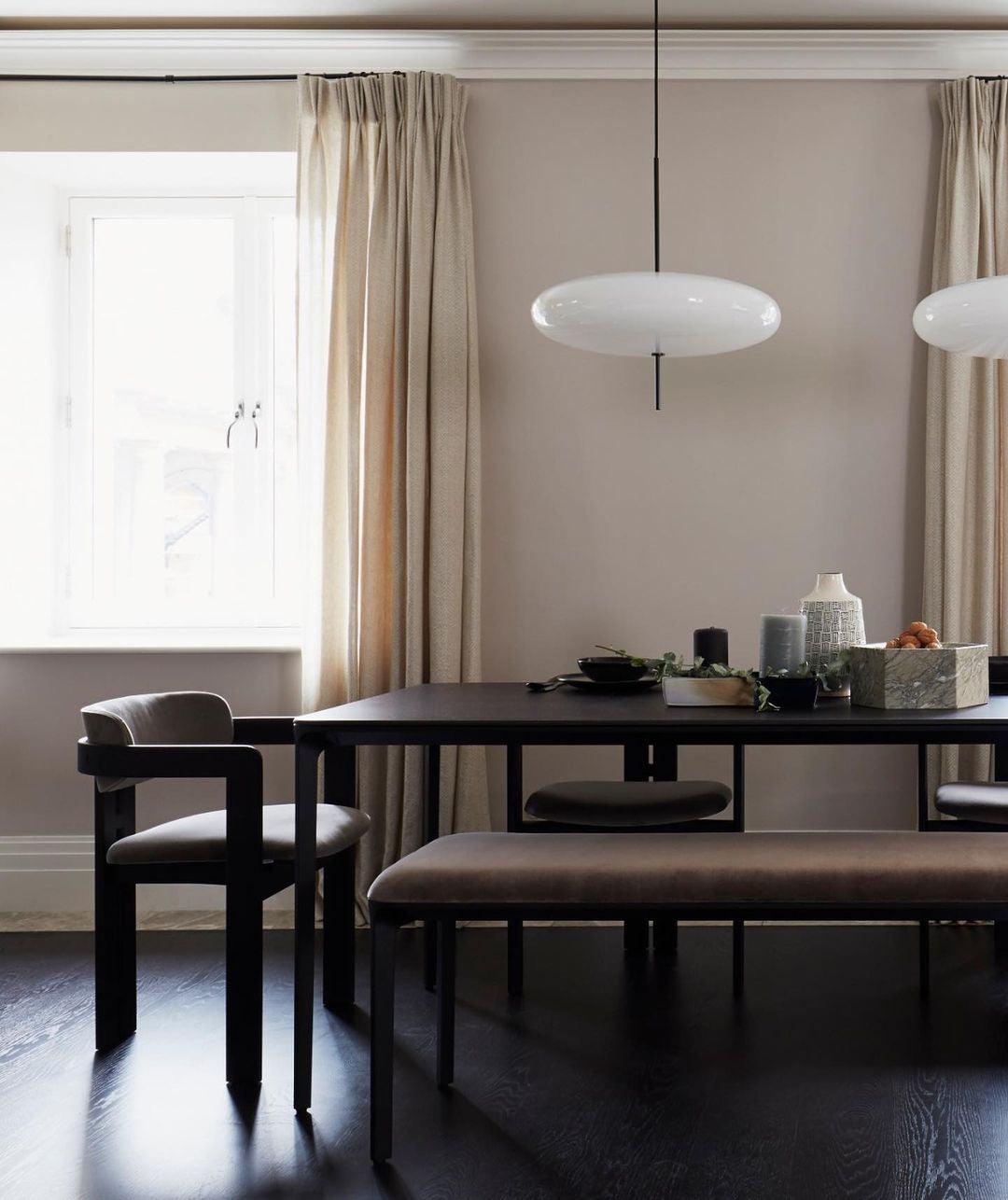 Lustra Pendelleuchte Lampe Verbunden Schwarz lackiert für Wohn Zimmer-Letslighting