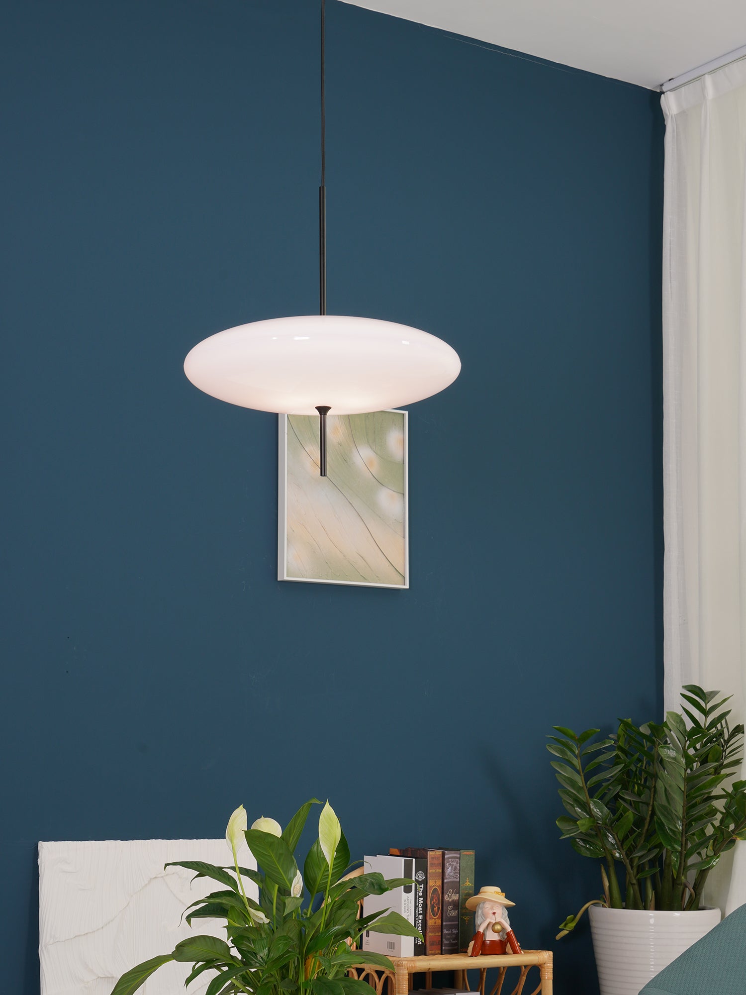 Lustra Pendelleuchte Lampe Verbunden Schwarz lackiert für Wohn Zimmer-Letslighting