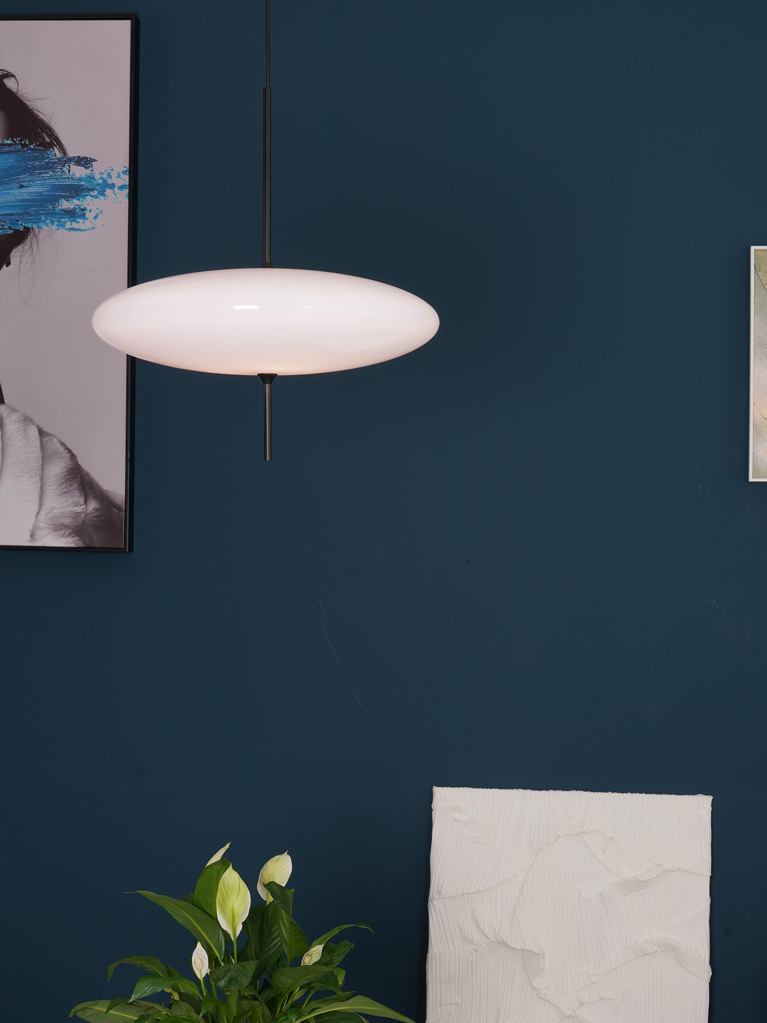 Lustra Pendelleuchte Lampe Verbunden Schwarz lackiert für Wohn Zimmer-Letslighting