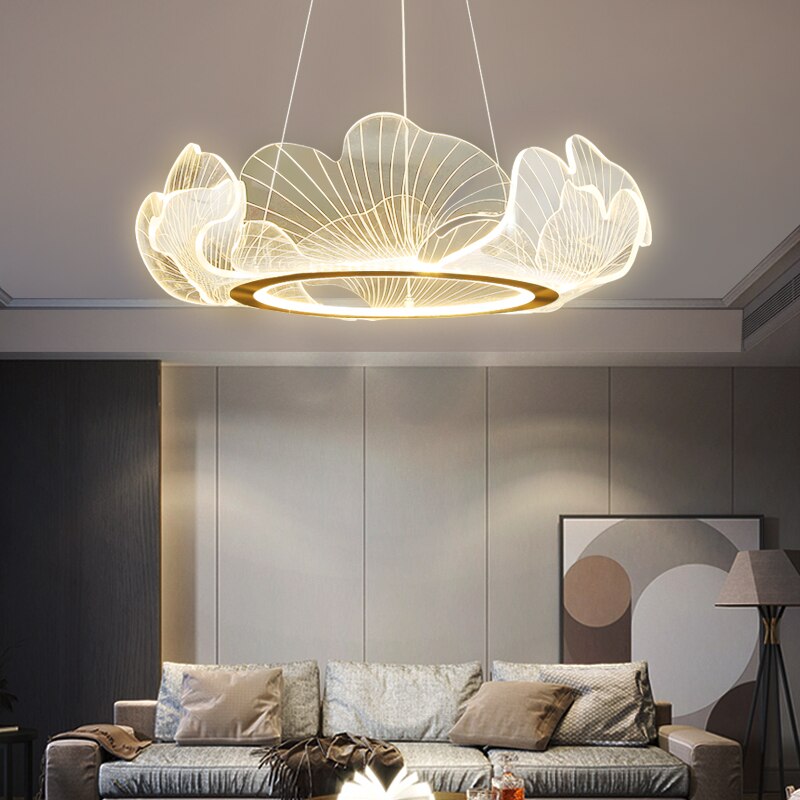 Kristy Design LED Kronleuchter Dimmbar Weiß Schlafzimmer