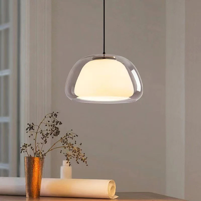 Valentina Modern LED Pendelleuchte Glas Metall Schlaf/Wohnzimmer