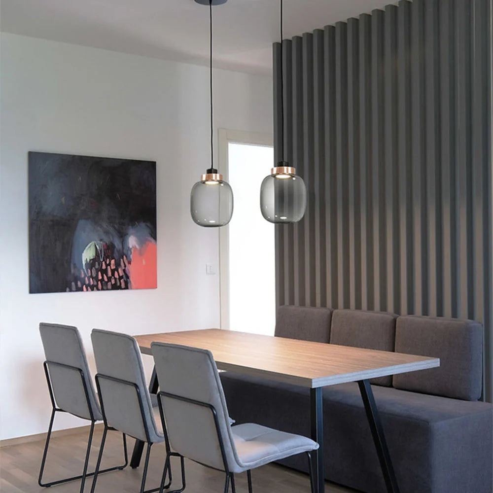 Valentina Modern LED Pendelleuchte Glas Wohnzimmer