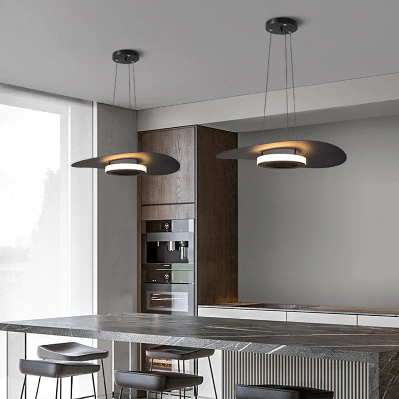 Arisha Mordern LED Pendelleuchte Schwarz Weiß Acryl Wohnzimmer