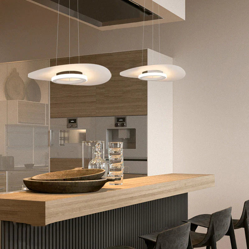 Arisha Mordern LED Pendelleuchte Schwarz Weiß Acryl Wohnzimmer