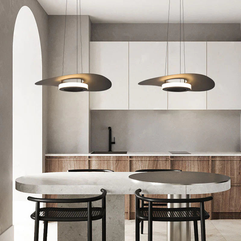 Arisha Mordern LED Pendelleuchte Schwarz Weiß Acryl Wohnzimmer
