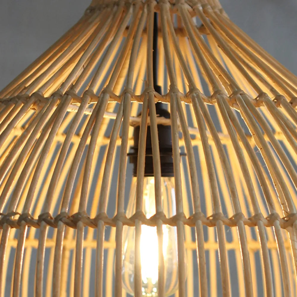 Muto Japanische Pendelleuchte Rattan Schlafzimmer/Esszimmer/Wohnzimmer