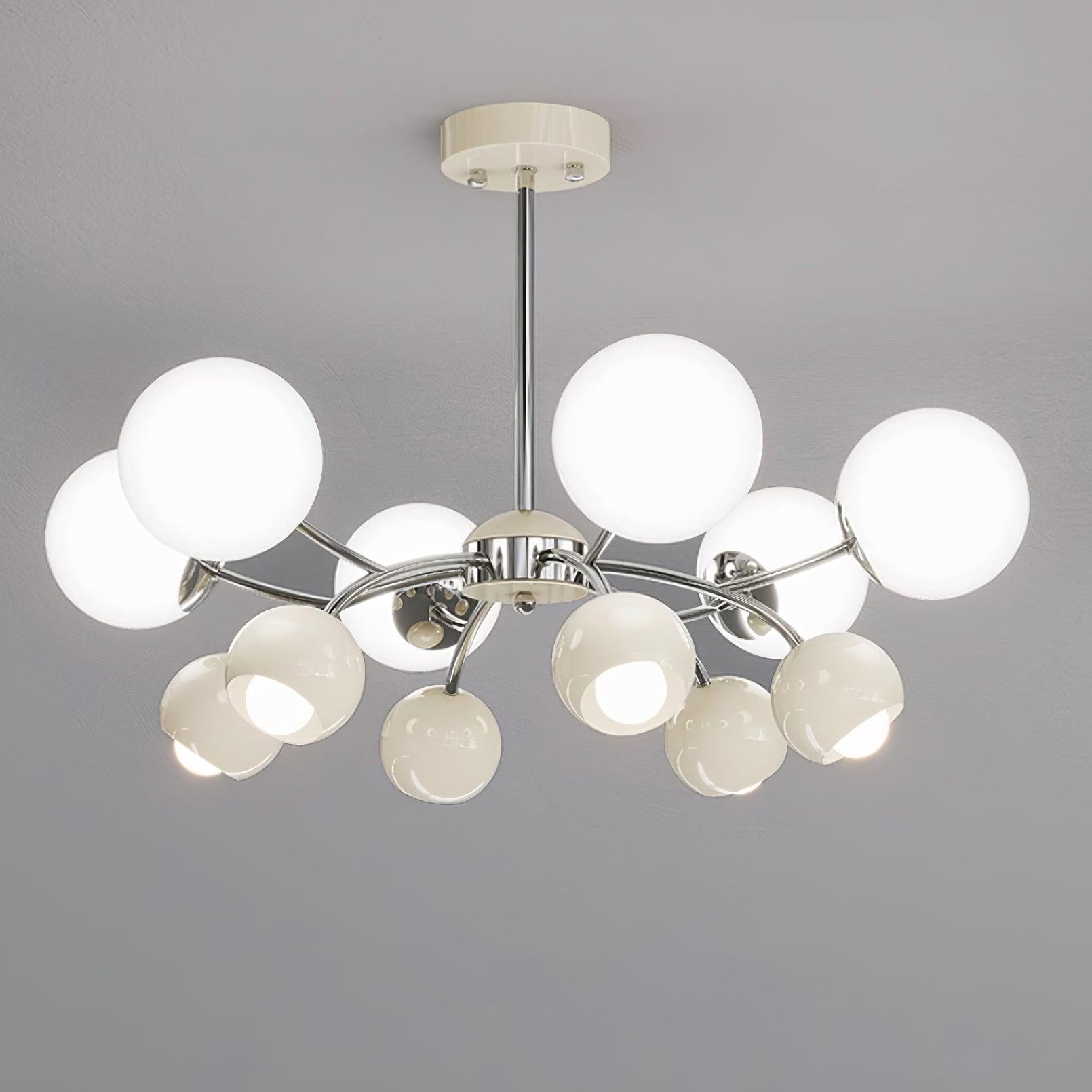 Kronleuchter Glas Metall Kuppel Blütenblatt Schirme Minimalistisch-Letslighting