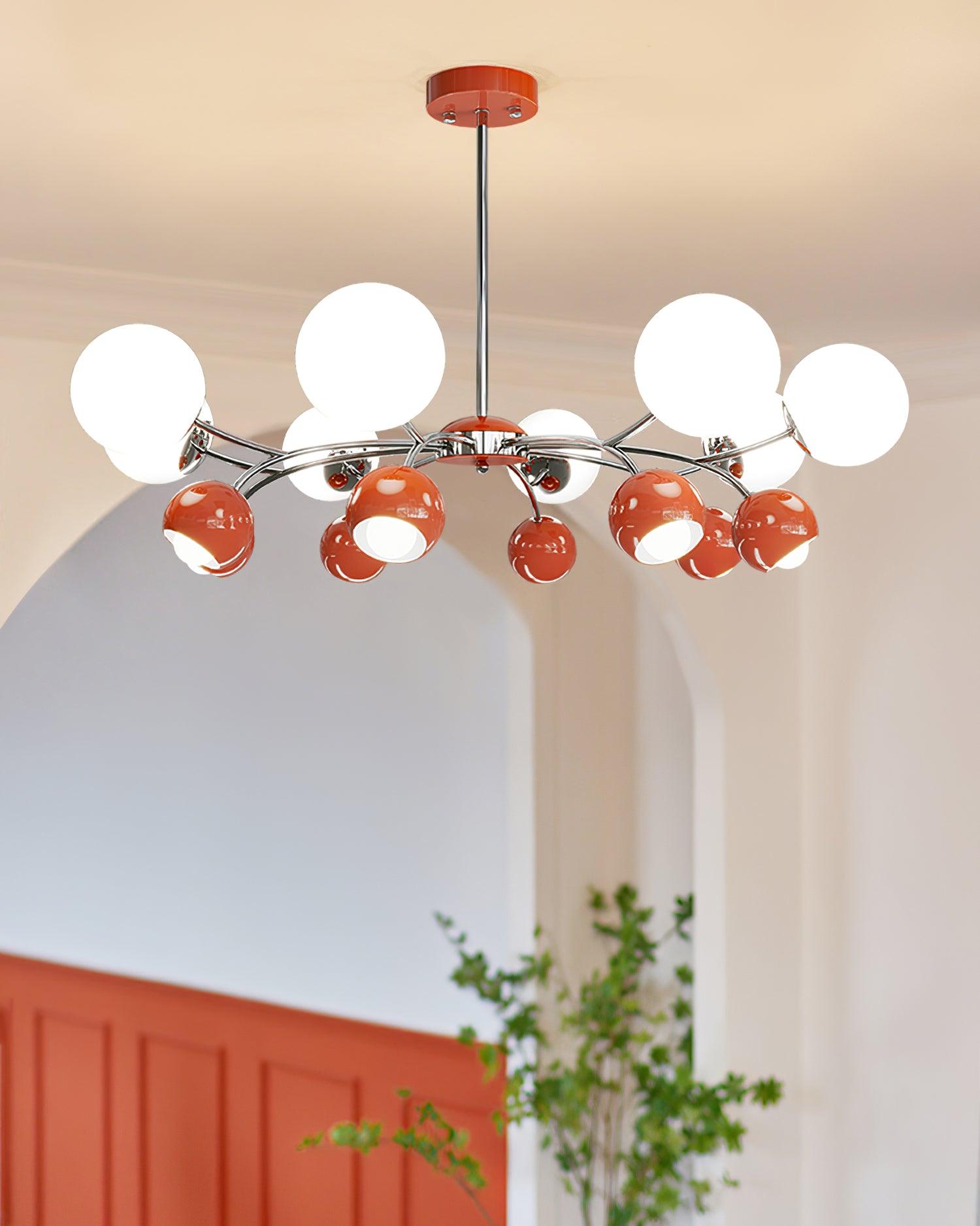 Kronleuchter Glas Metall Kuppel Blütenblatt Schirme Minimalistisch-Letslighting