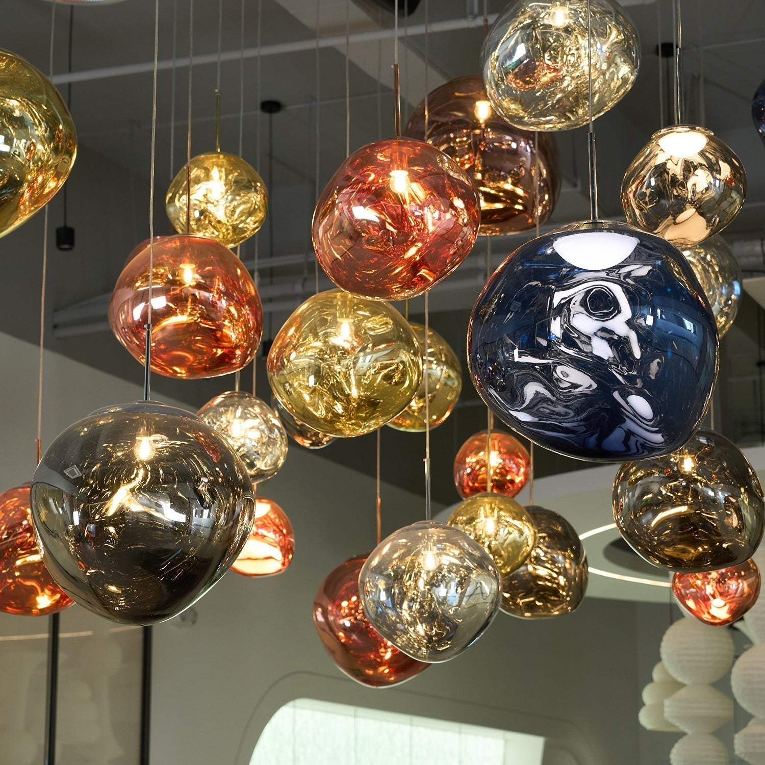 Solara Pendant Lamp Blown Glass Irregular Cluster Sculptural - Letslighting