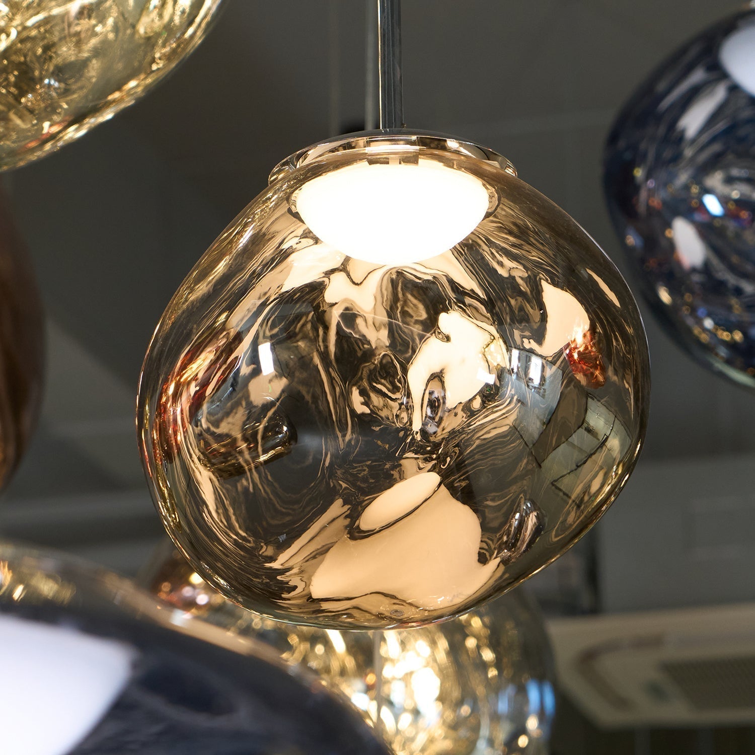 Solara Pendant Lamp Blown Glass Irregular Cluster Sculptural - Letslighting