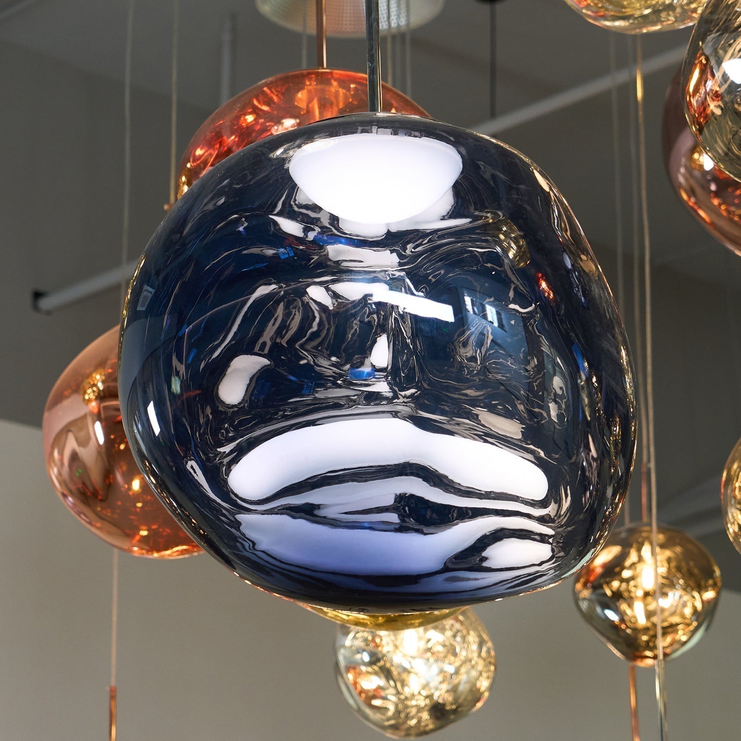 Solara Pendant Lamp Blown Glass Irregular Cluster Sculptural - Letslighting