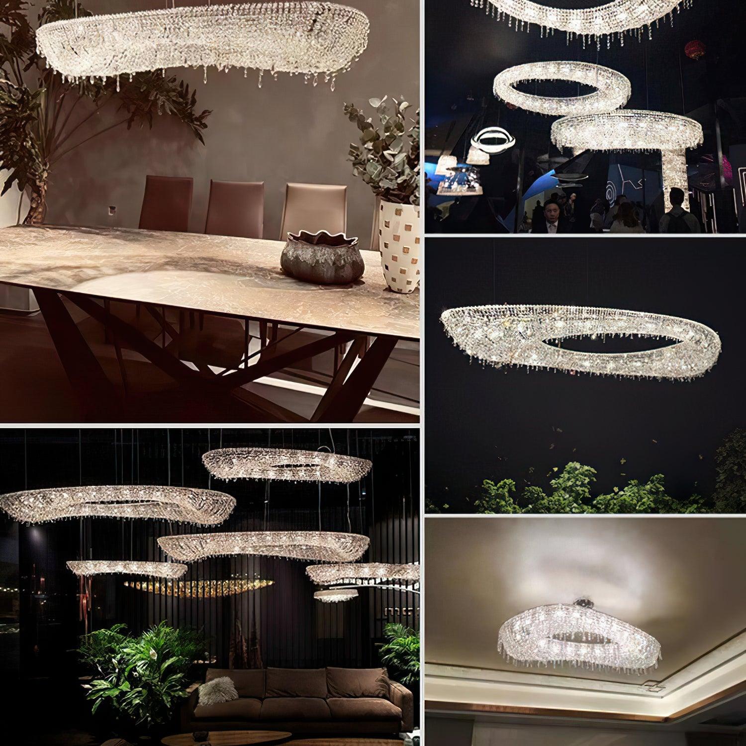 Aeliora Embellished Crystal Pendant Light - Blowlighting
