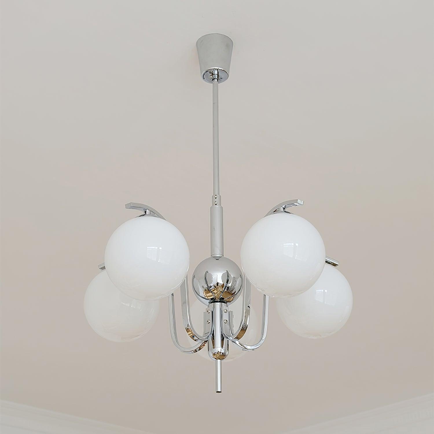Lustra Kronleuchter Chrom Glas Modo Deco Elegant-Letslighting