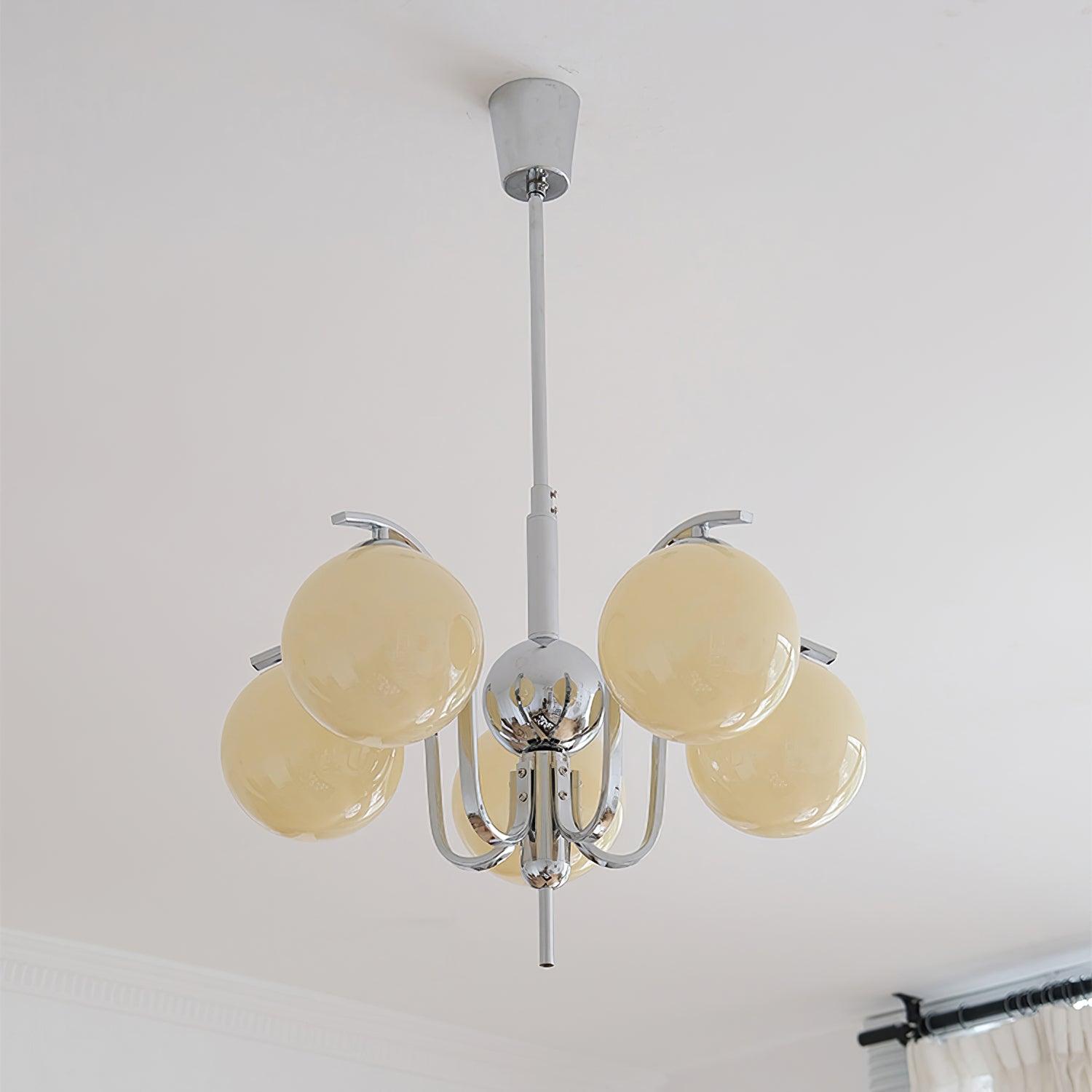 Lustra Kronleuchter Chrom Glas Modo Deco Elegant-Letslighting