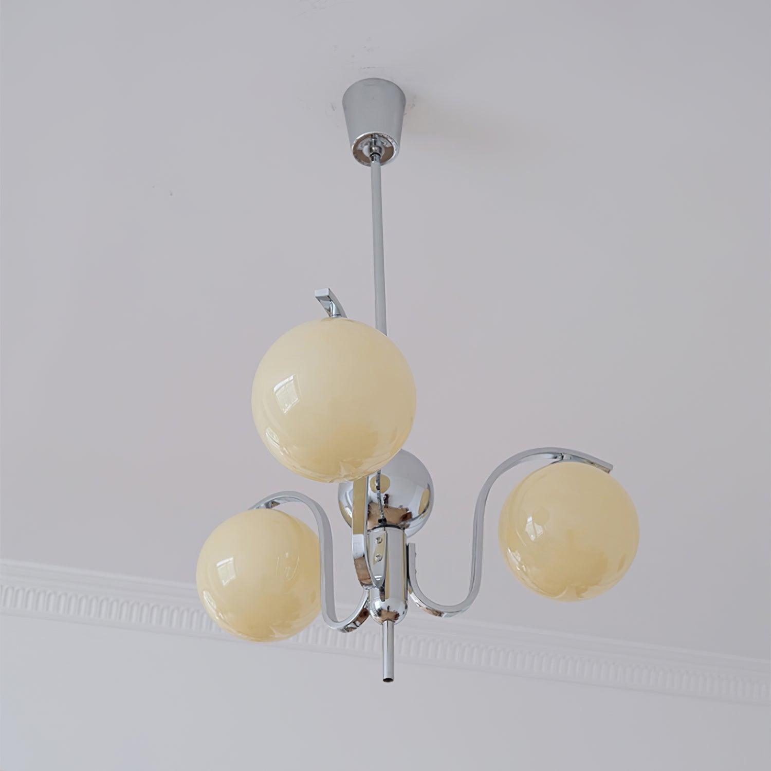 Lustra Kronleuchter Chrom Glas Modo Deco Elegant-Letslighting