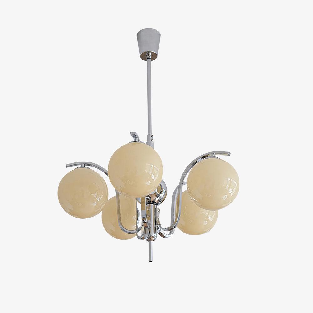 Lustra Kronleuchter Chrom Glas Modo Deco Elegant-Letslighting